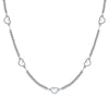 Collana da donna Nomination con sfere in acciaio e cuori in madreperla