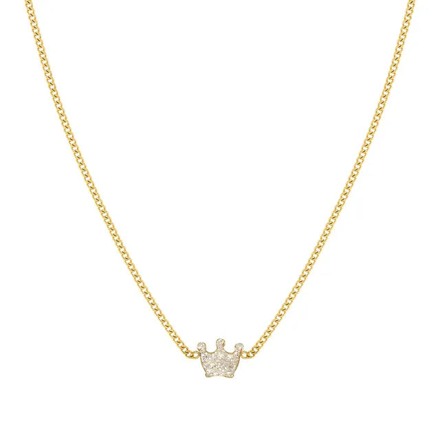 Collana NOMINATION Fairyicons in acciaio dorato con pendente Corona