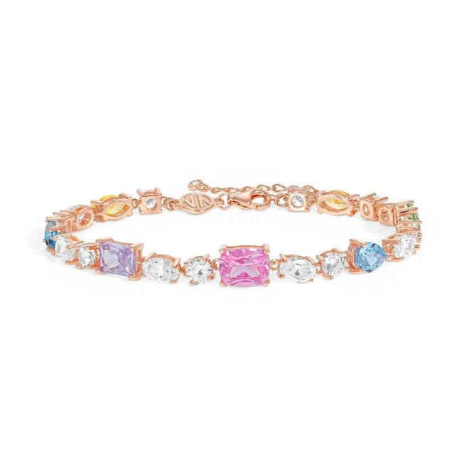 Bracciale da donna Nomination Colour Wave in argento rosé e zirconi colorati