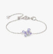 Bracciale da donna Nomination Shine Me Up in argento lilla con zirconi cubici a farfalla