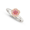 Anello regolabile da donna Nomination Crysalis in argento con fiore di zirconi bianchi e rosa