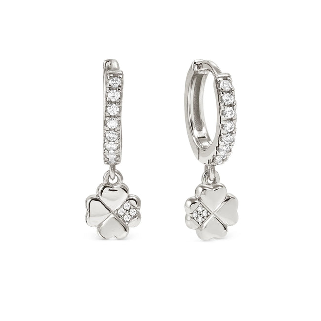 Orecchini da donna Nomination Petite Sparkle Cerchietto Quadrifoglio