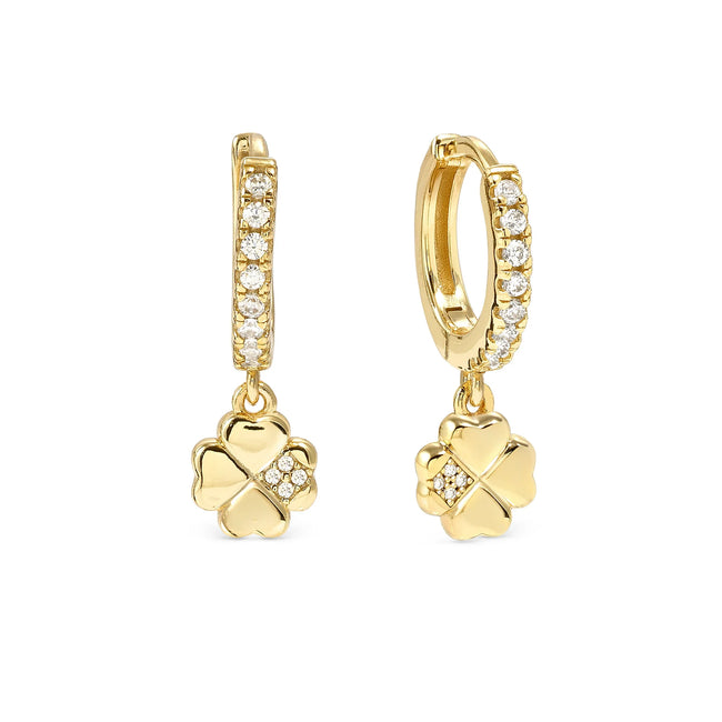 Orecchini da donna Nomination Petite Sparkle Cerchietto Quadrifoglio