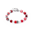 Bracciale da donna Coeur de Lion GeoCUBE Iconic Pure Rosso