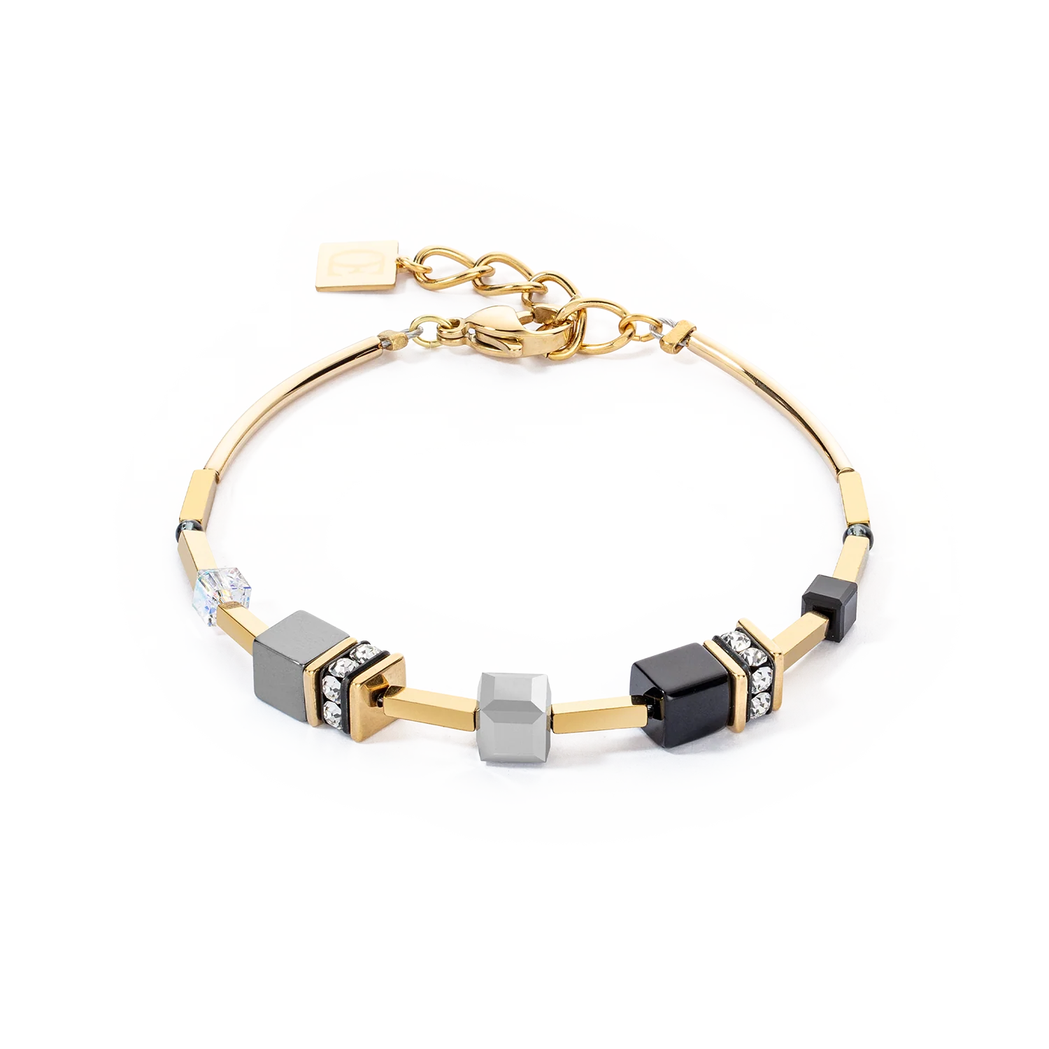 Bracciale da donna Coeur de Lion GeoCUBE® Iconic Lite Nero