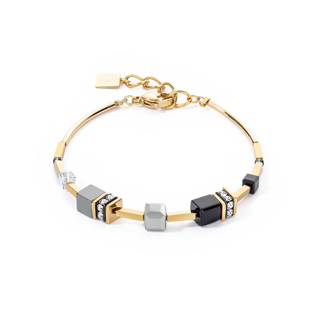 Bracciale da donna Coeur de Lion GeoCUBE® Iconic Lite Nero
