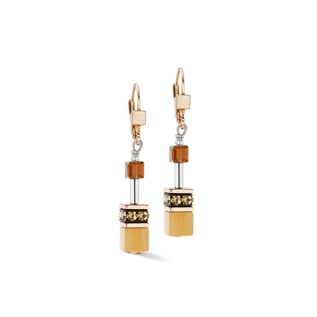 Orecchini  da donna Coeur de Lion GeoCUBE® Iconic Mocha Mousse