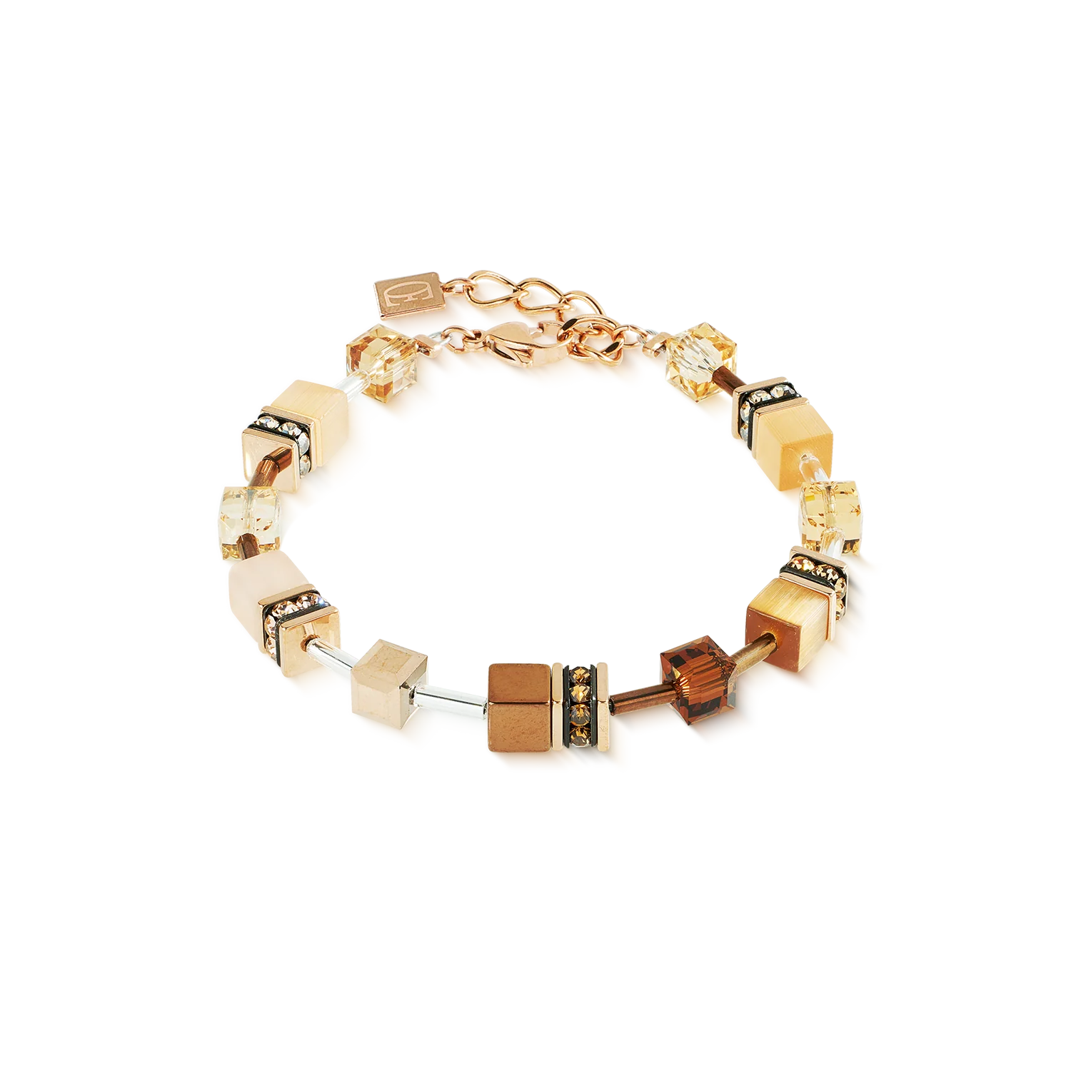 Bracciale da donna Coeur de Lion Iconico GeoCUBE® Mocha Mousse