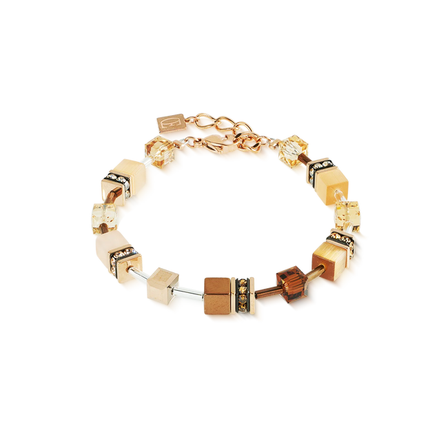 Bracciale da donna Coeur de Lion Iconico GeoCUBE® Mocha Mousse