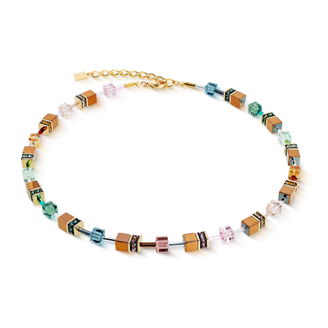 Collana da donna Coeur de Lion GeoCUBE® Iconic Metallic Art Nouveau oro