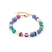 Bracciale da donna Coeur de Lion GeoCUBE Precious Statement oro-multicolore
