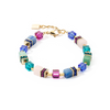 Bracciale da donna Coeur de Lion GeoCUBE Precious Statement oro-multicolore