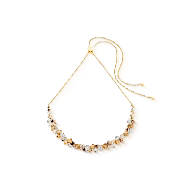 Collana da donna Coeur de Lion Dancing Crystals oro-beige