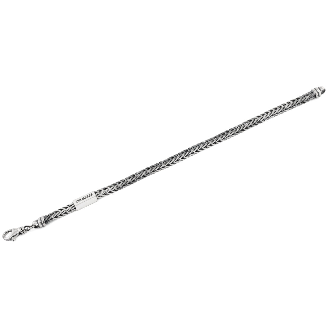 Bracciale da uomo Unoaerre in argento bianco