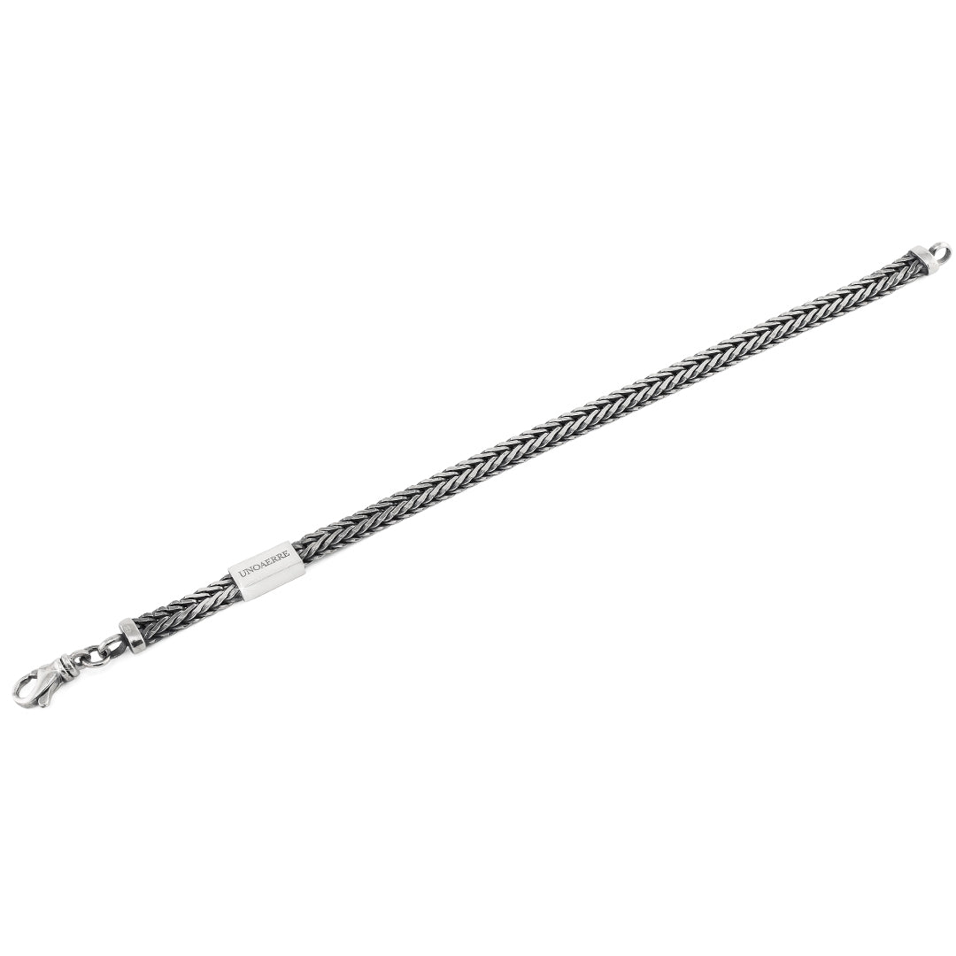 Bracciale da uomo Unoaerre in argento bianco