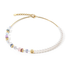 Collana da donna Coeur de Lion GeoCUBE® Precious Fusion Pearls multicolor pastello