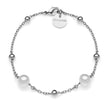 Women's Unoarre chain bracelet with natural pearls