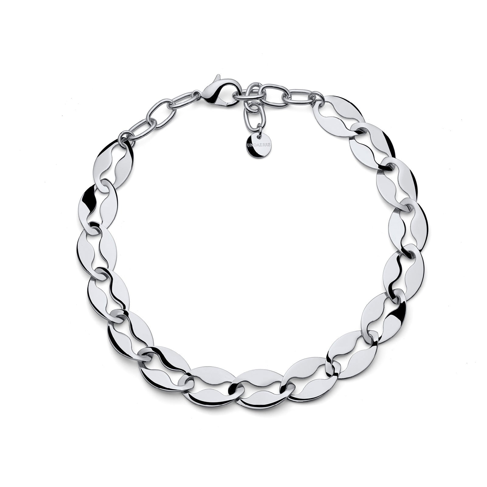 Collana da donna Unoaerre maglia marina argentata