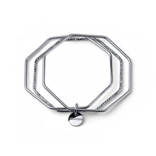 Bracciale argentato 3 bangle da donna Unoaerre