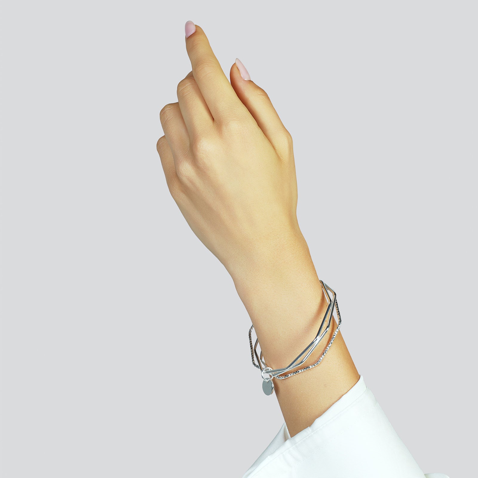 Bracciale argentato 3 bangle da donna Unoaerre