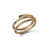 Women's bracelet Unoaerre Tubogas three-strand gold-plated