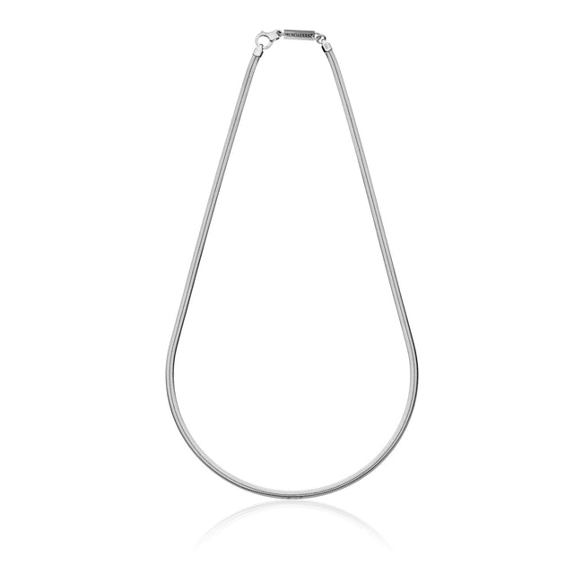 Collana piatta in argento bianco Unoaerre da uomo