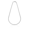 Collana piatta in argento bianco Unoaerre da uomo