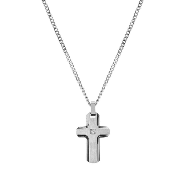 Collana da uomo Nomination strong diamond croce