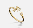 Anello Golay da donna in Oro 18kt Lettera F