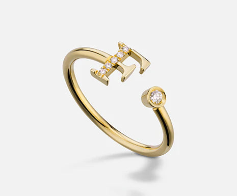 Anello Golay da donna in Oro 18kt Lettera F