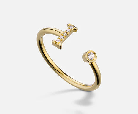 Anello Golay da donna in Oro 18kt Lettera I