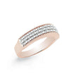 Artlinea women's ring in 750 rose gold and diamonds