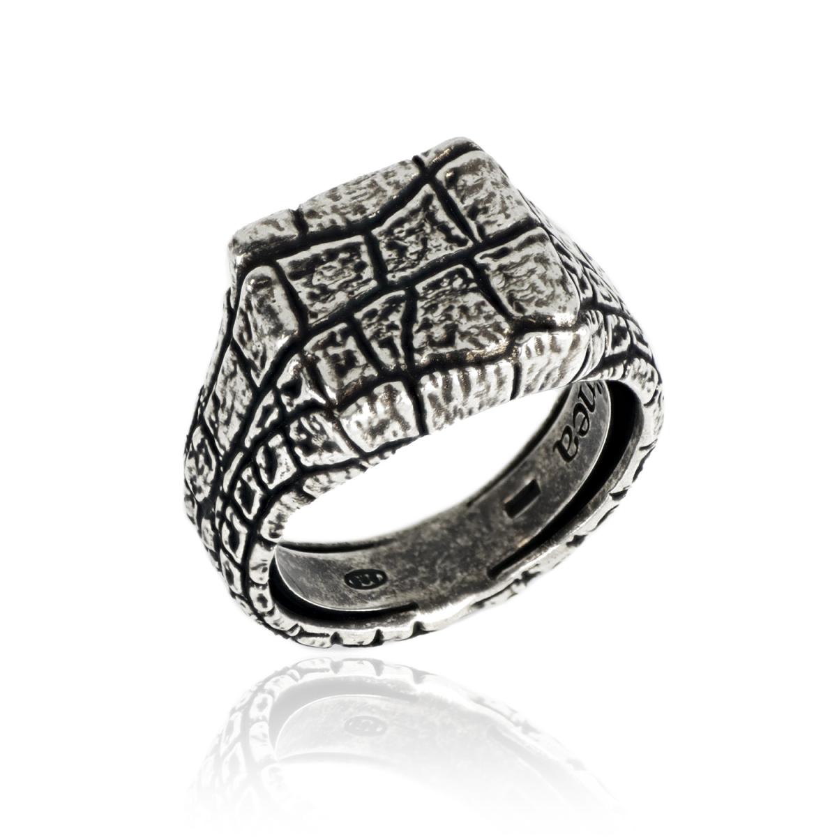 Anello da uomo Artlinea in argento 925 brunito