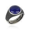 Anello da uomo Artlinea in argento 925 brunito con Pietra