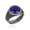 Anello da uomo Artlinea in argento 925 brunito con Pietra