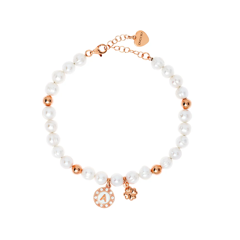 Bracciale da donna Dvccio Charlene in argento 925 placcato oro rosa