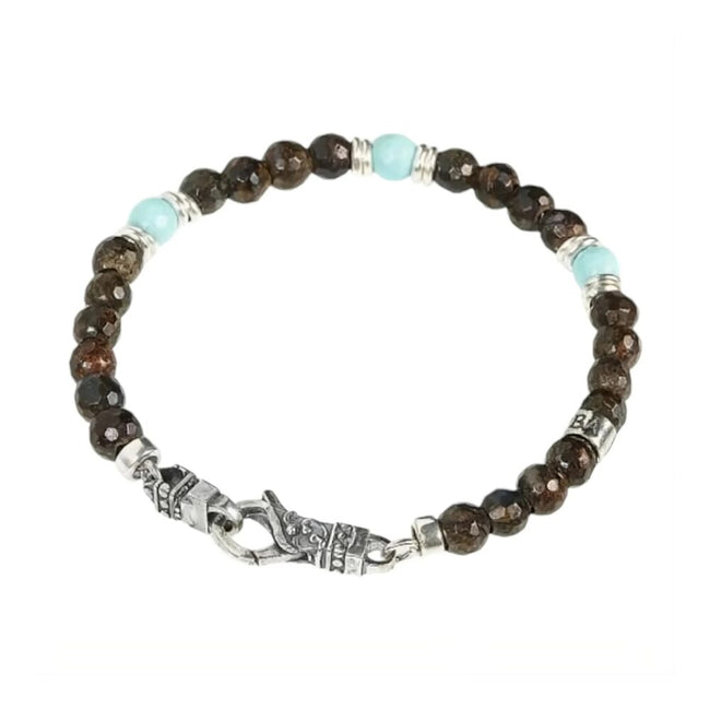 Bracciale da uomo Gerba Mosch bronzite e turchese MOSCH02