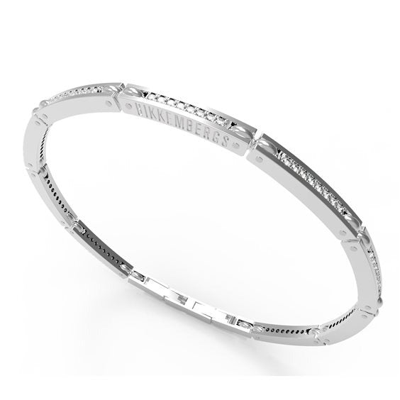 Bracciale in acciaio da uomo con diamanti Bikkembergs PERB24WW