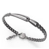Bracciale in acciaio da uomo con diamanti Bikkembergs PERB26WB
