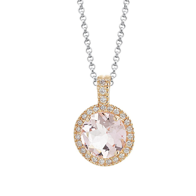 Collana in oro 18kt con Morganite e Diamanti