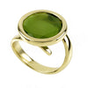 Anello da donna Aquaforte Caramelle con pasta vitrea verde milky tonda