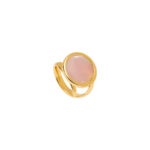 Anello da donna Aquaforte regolabile Le Chicche con pasta vitrea rosa milky 16mm
