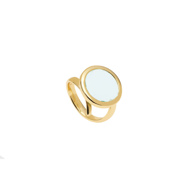 Anello da donna Aquaforte Le Chicche con pasta vitrea acquamarina 16mm