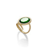 Anello da donna Aquaforte Caramelle Ovali con pasta vitrea Verde bottiglia