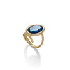 Anello da donna Aquaforte Caramelle Ovali con pasta vitrea Blu