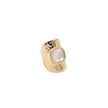 Women's Aquaforte Nuova Retrò ring with mother-of-pearl square and polished hammered surface