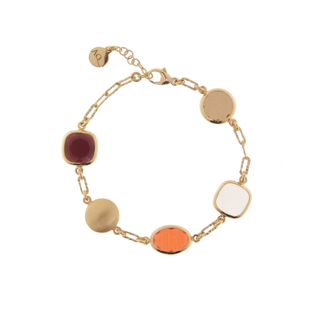 Bracciale da donna Aquaforte Coriandoli Veneziani con paste vitree multicolore e multiformi