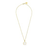 Collana Tonde Reverse con pendente in pasta vitrea bianca