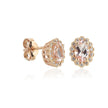 Orecchini in oro 18kt con Diamanti e Morganite