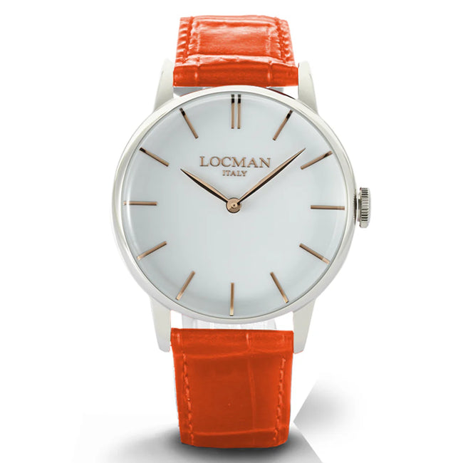 Orologio da uomo Locman 1960 in Acciaio Arancione